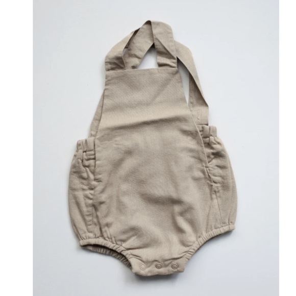 The Simple Folk Linen Overall Romper NWT 8/9 Year - Picture 2 of 7